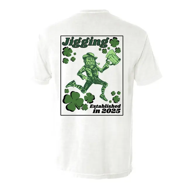 Jigging Leprechaun and Shamrocks PR Shirt 2