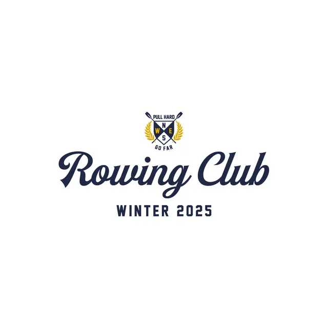 Rowing Club Elegant Script with Crest PR Crewneck