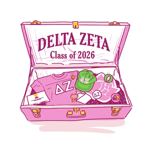 Delta Zeta Graduation Suitcase Graphic Shirt