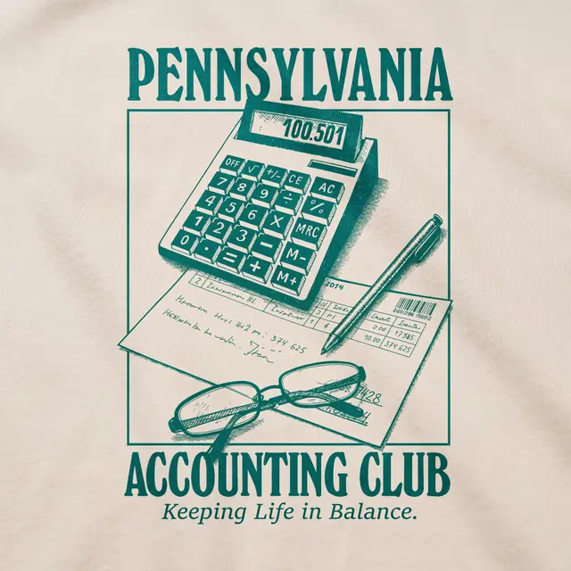 Accounting Club Calculator Illustration PR Shirt