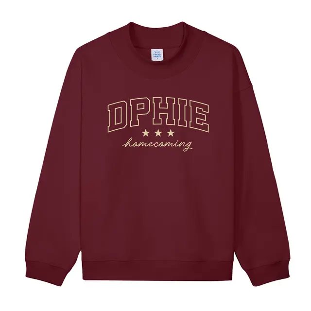 Delta Phi Epsilon Curved Text Homecoming Hoodie 2