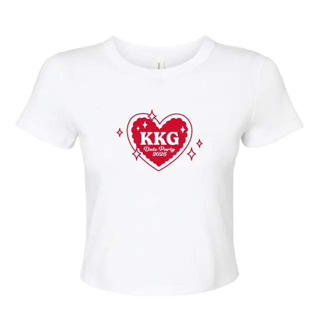 Kappa Kappa Gamma Heart and Sparkle Date Party Shirt 2