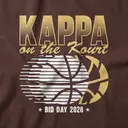 Kappa Kappa Gamma Bold Block Lettering Basketball Bid Day Hoodie