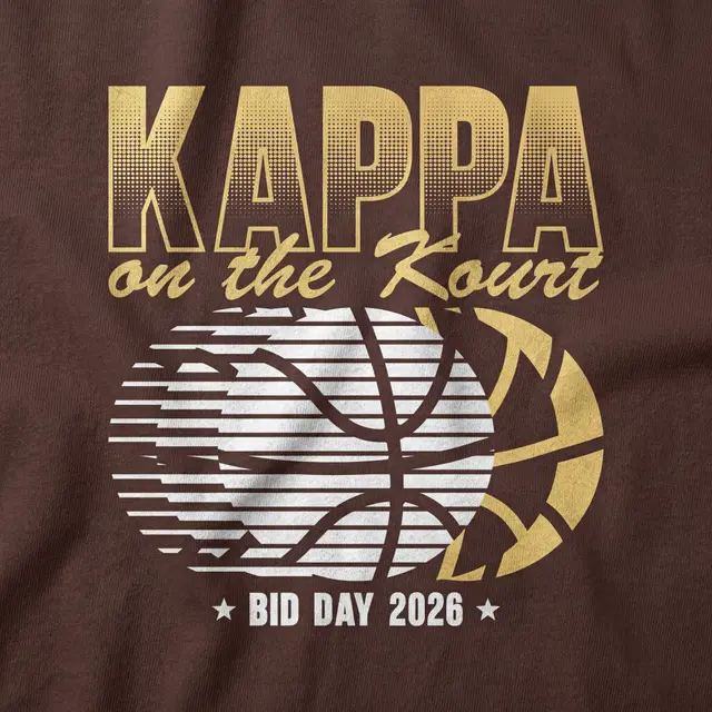 Kappa Kappa Gamma Bold Block Lettering Basketball Bid Day Hoodie