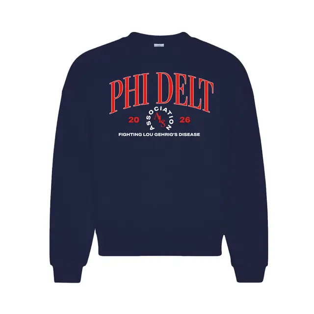 Phi Delta Theta Curved Text Philanthropy Crewneck 2