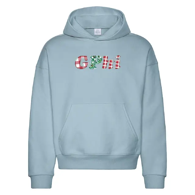 Gamma Phi Beta Gingham and Floral PR Hoodie 2