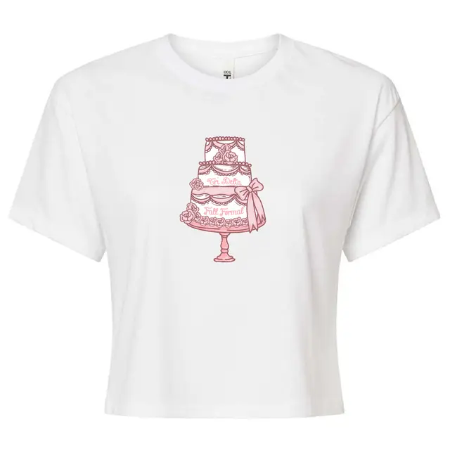 Delta Delta Delta Pink Cake Design Fall Formal Shirt 2