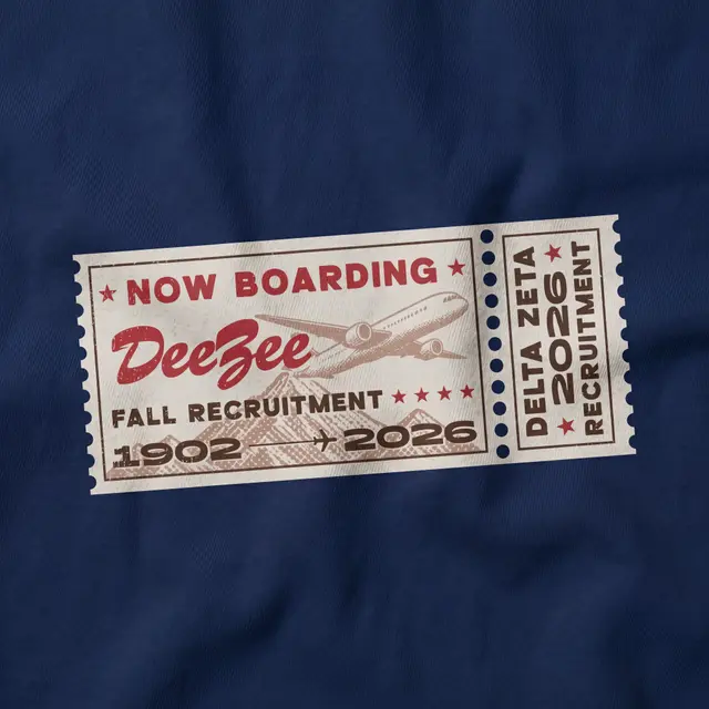 Delta Zeta Airplane Ticket Rush Shirt