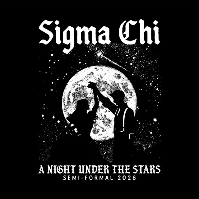 Sigma Chi Silhouette Dance Moonlight Semi Formal Hoodie