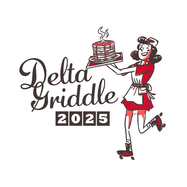 Delta Delta Delta Roller Skating Waitress Philanthropy Shirt