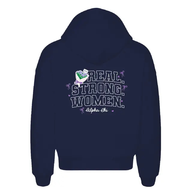 Alpha Chi Omega Floral Illustration Philanthropy Hoodie 2