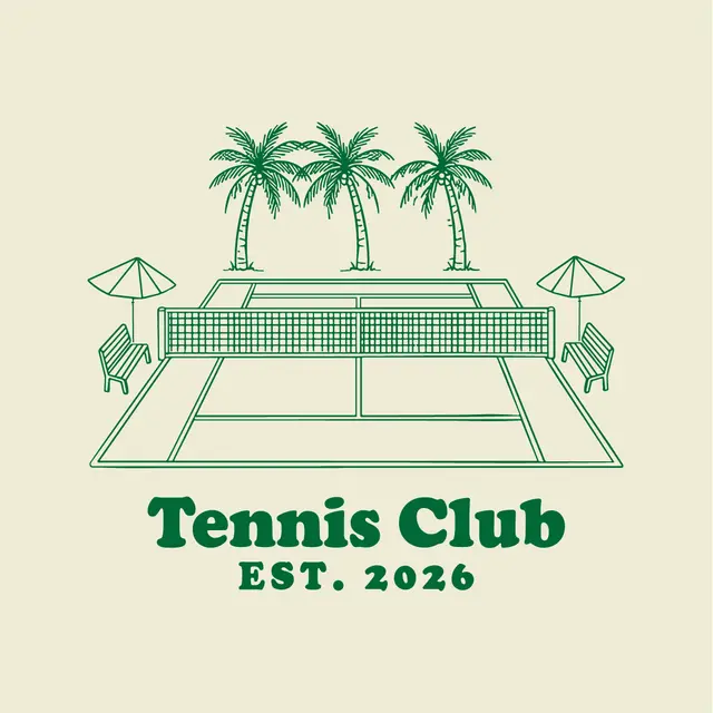 Tennis Club Palm Trees Court PR Tank