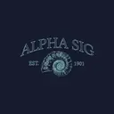 Alpha Sigma Alpha Nautilus Shell Drawing in Blue PR Tank
