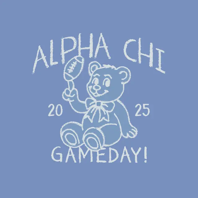 Alpha Chi Omega Football Bear Game Day Shirt