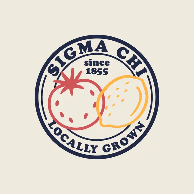 Sigma Chi Tomato Lemon Circle PR Crewneck