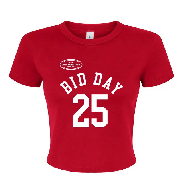 Delta Sigma Theta Bold Block Text Bid Day Shirt 2