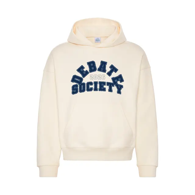 Debate Society Arched Text PR Hoodie 2