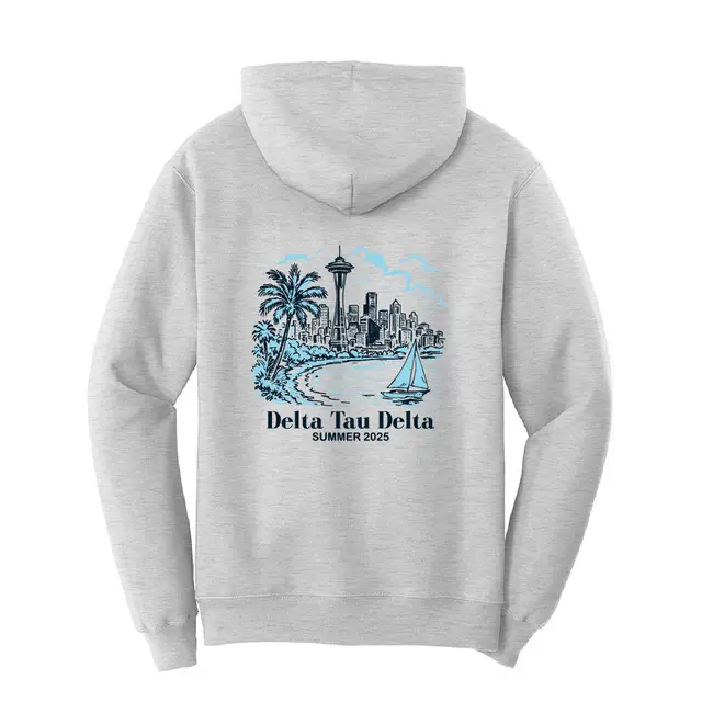 Delta Tau Delta Skyline and Sailboat PR Hoodie 2