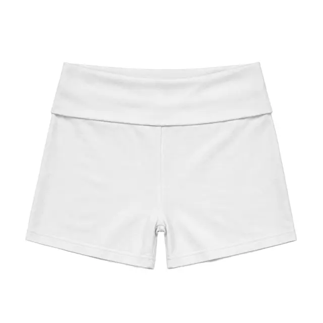 Customizeable Fresh Prints Lindsey Fold-over Lounge Shorts FP100 White Front