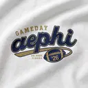 Alpha Epsilon Phi Script Lettering Football Game Day Shirt