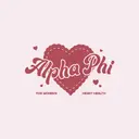 Alpha Phi Heart Outline Philanthropy Tank