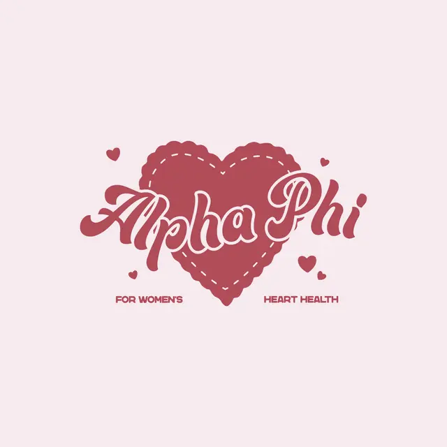 Alpha Phi Heart Outline Philanthropy Tank