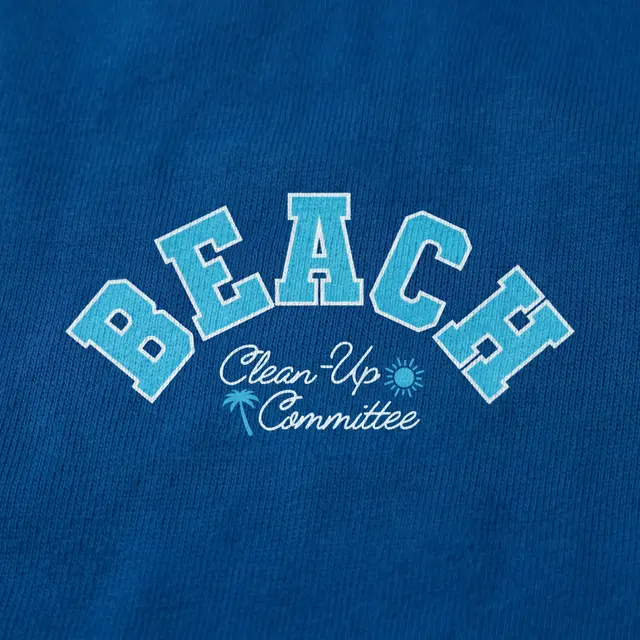 Beach Clean-Up Committee Arched Lettering Sunshine Crewneck