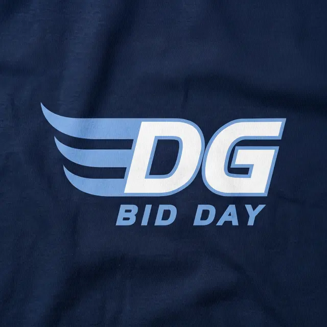 Delta Gamma Winged Text Bid Day Shorts