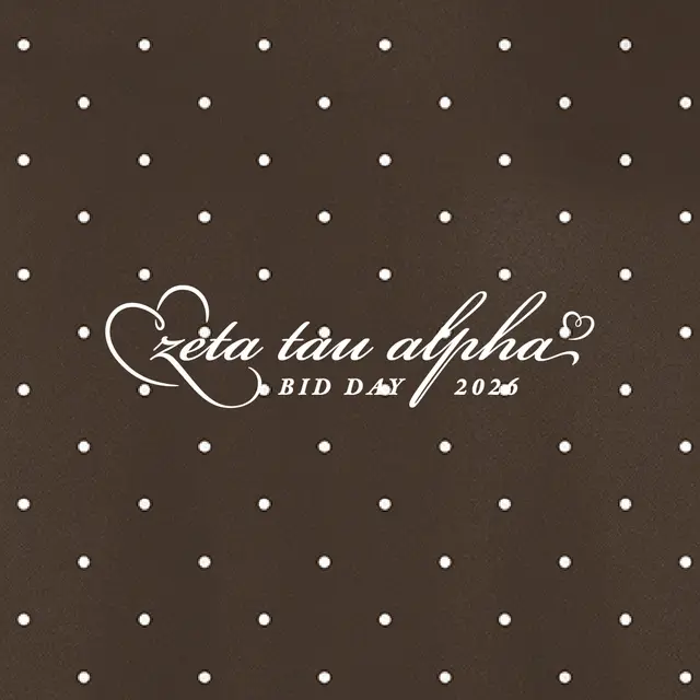 Zeta Tau Alpha Elegant Script with Polka Dots Bid Day Sweater