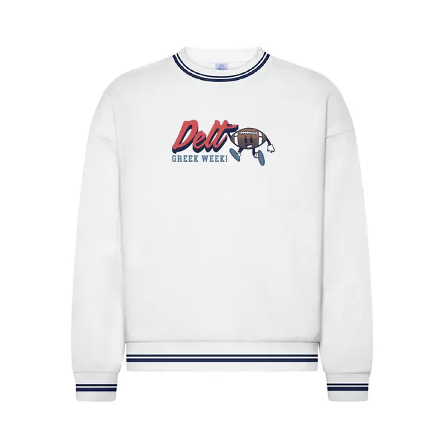 Delta Tau Delta Fun Football Theme Greek Week Crewneck 2