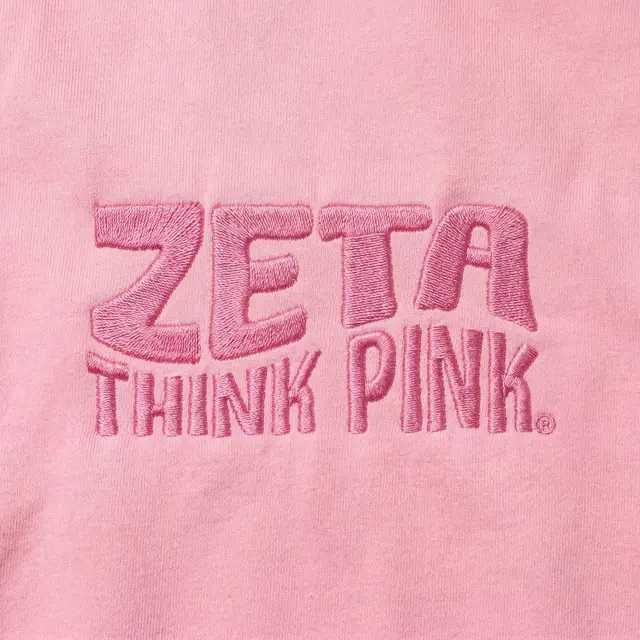 Zeta Tau Alpha Pink Gradient Text Philanthropy Sweater