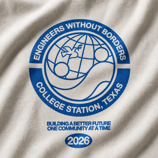 Engineers Without Borders Globe Illustration PR Shirt