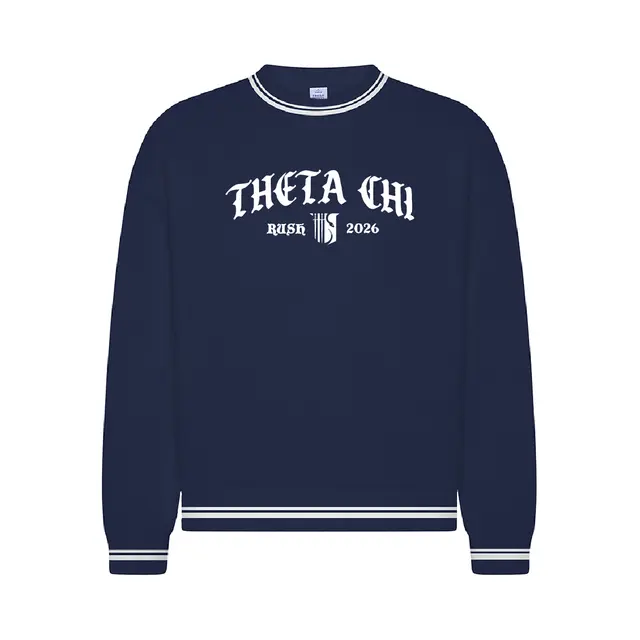 Theta Chi Gothic Text Rush Crewneck 2