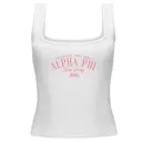 Alpha Phi Arched Pink Text Date Party Tank 2