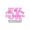 Zeta Tau Alpha Paint Me Pink Text Philanthropy Shirt