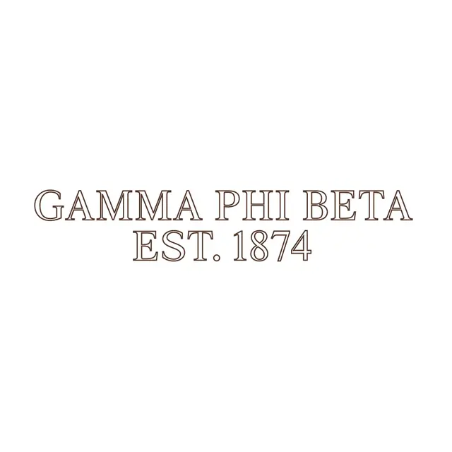 Gamma Phi Beta Classic Serif Text PR Tank