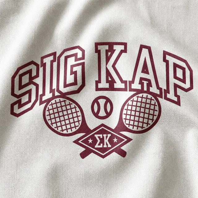 Sigma Kappa Tennis Racket Graphic PR Tank