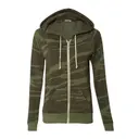 Customizable Alternative Women’s Adrian Eco-Fleece Full-Zip Hooded Sweatshirt 9573 Camo Front