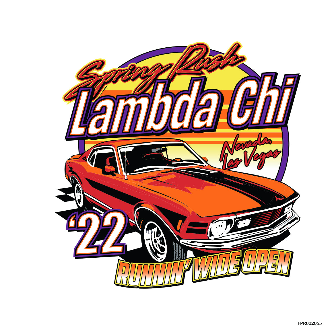 Retro Muscle Car Spring Rush Shirt Lambda Chi Alpha Merch | Fresh Prints