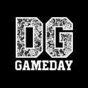 Delta Gamma Abstract Lace Patterned Varsity Text Game Day Shirt