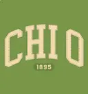 Chi Omega Block Lettering Floral Pattern PR Sweater