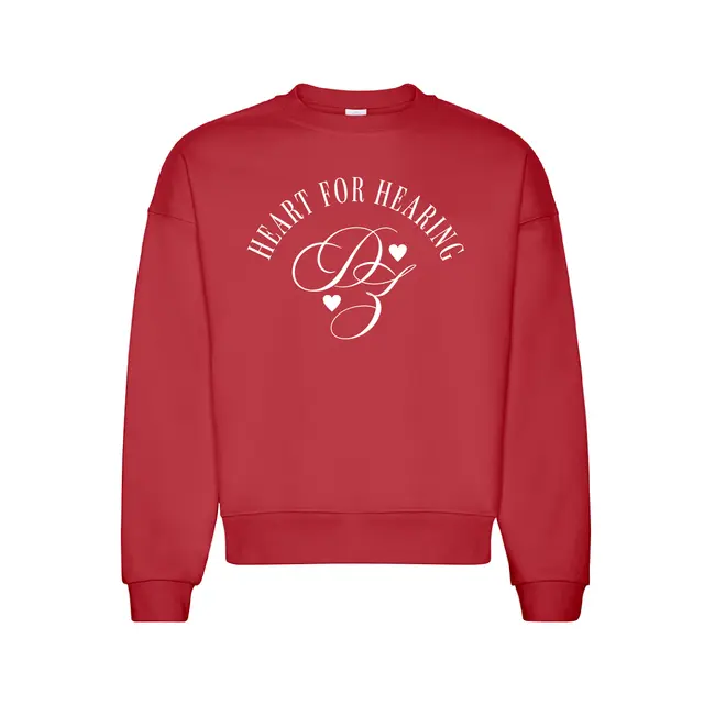 Delta Zeta Curved Text Heart Illustration Philanthropy Crewneck 2