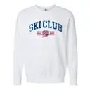 Ski Club Bold Lettering with Skier Illustration PR Crewneck 2