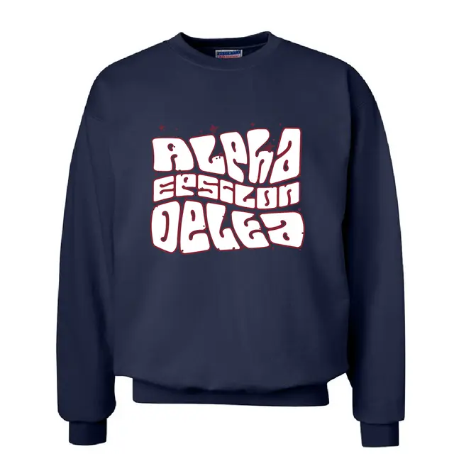 Alpha Epsilon Delta Funky Bold PR Crewneck 2