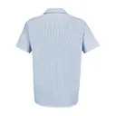 Red Kap Men's Industrial Stripe Work Shirt Blue White Stripe Back