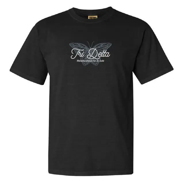 Delta Delta Delta Butterfly Illustration Philanthropy Shirt 2