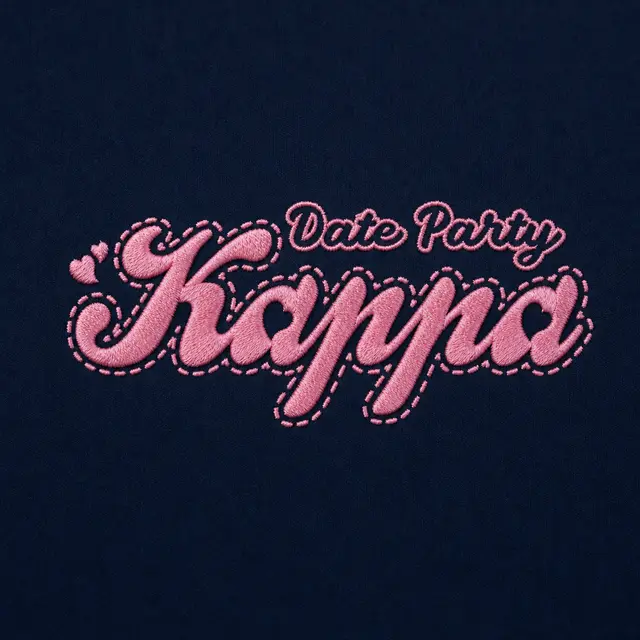 Kappa Kappa Gamma Hand Drawn Lettering Date Party Tank