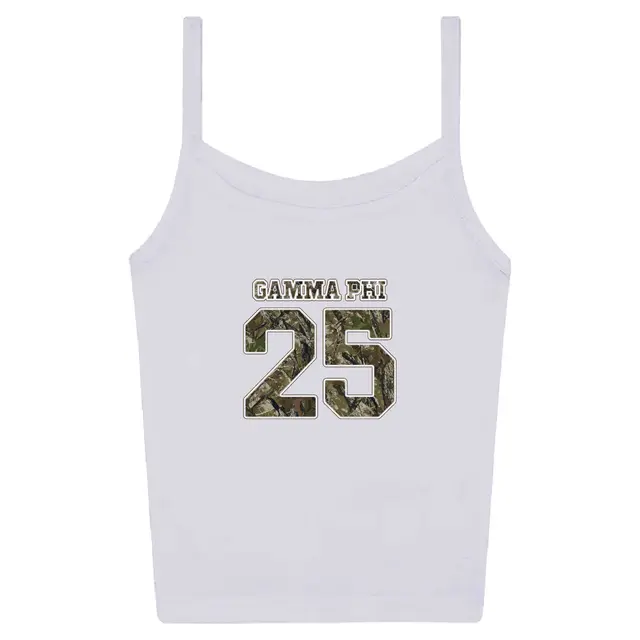 Military Patterned Varsity Text PR Tank Design for Gamma Phi Beta