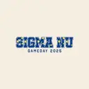 Sigma Nu Star Pattern Text Game Day Hoodie