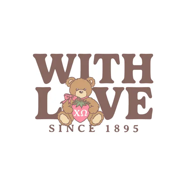 Chi Omega Teddy Bear With Love PR Crewneck
